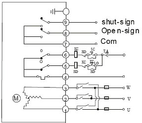 交流AC380V，带无源触点反馈，380V电源接线图